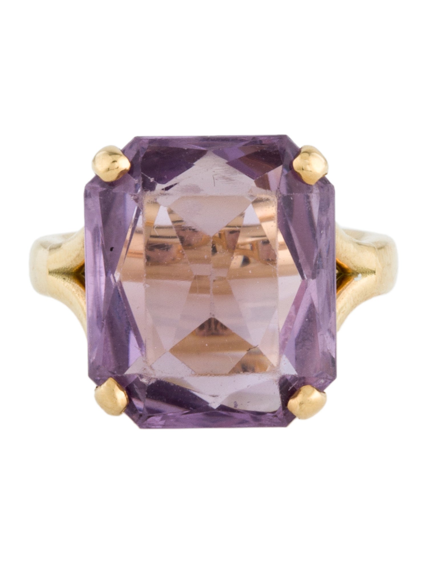 Ring 18K 7.63ctw Amethyst Cocktail Ring